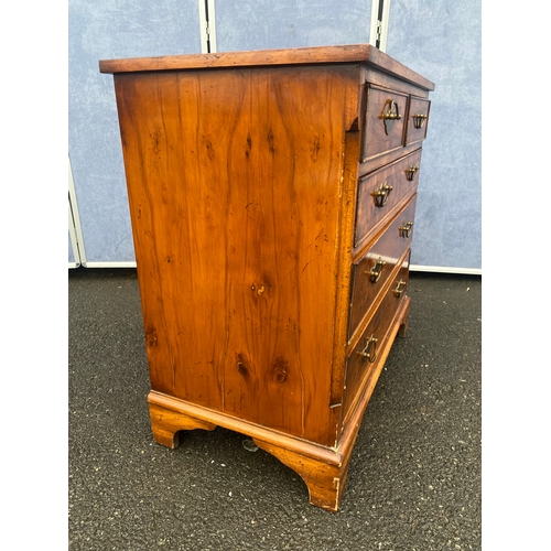 546 - Antique small two over three drawer chest of drawers