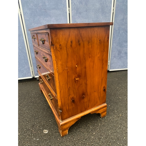 546 - Antique small two over three drawer chest of drawers