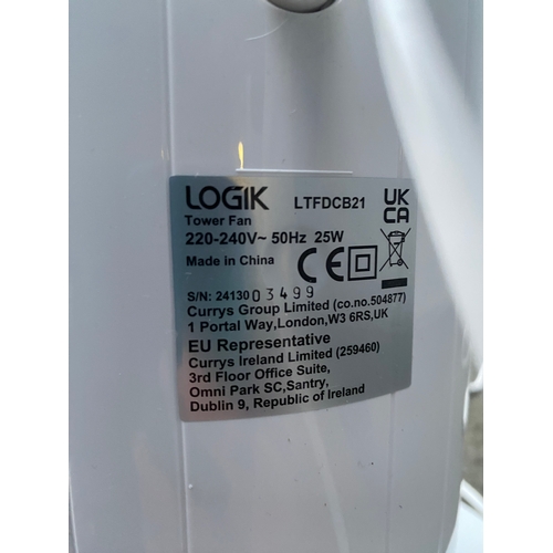 553 - Logik LTFDCB21 Tower fan with remote