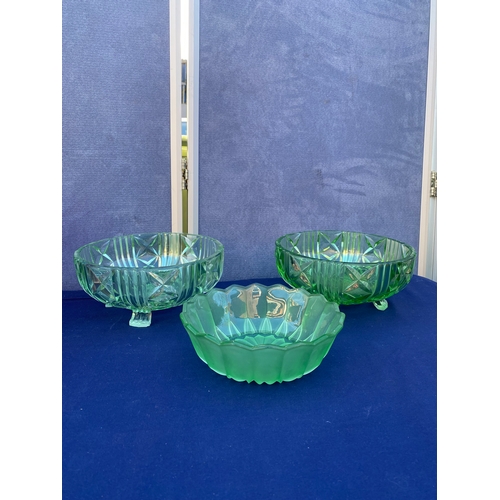 402 - Coloured glass Vases and bowls