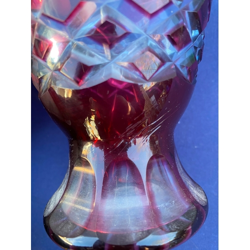 402 - Coloured glass Vases and bowls