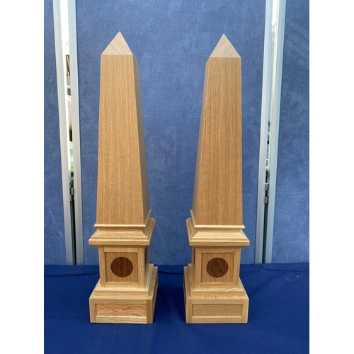 404 - A pair of wooden Obelisk Cognac cases.