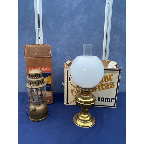 420 - Two Vintage Oil lamps with original boxes.