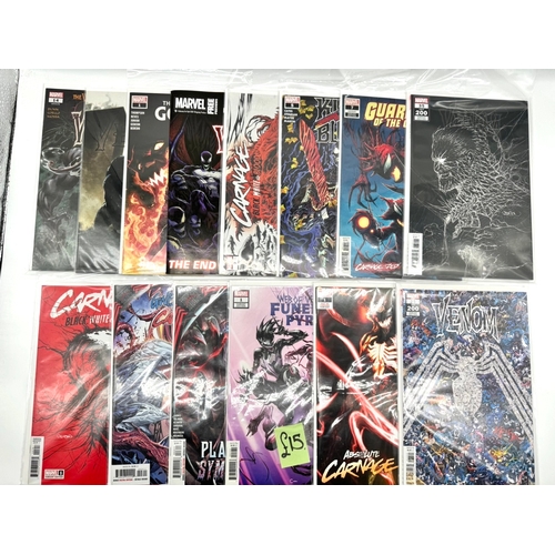 117 - Marvel Comics - A group of Venom & Carnage Comics including Funeral Pyre Clayton Crain variant