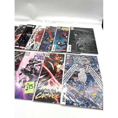 117 - Marvel Comics - A group of Venom & Carnage Comics including Funeral Pyre Clayton Crain variant