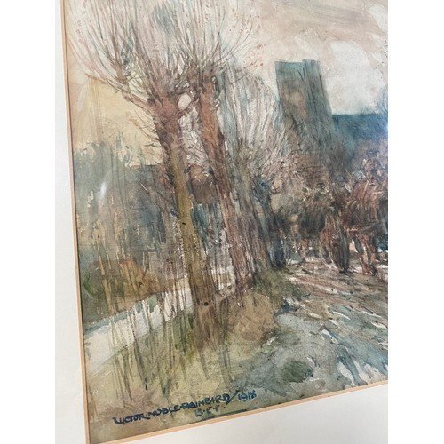 423 - Watercolour Signed Victor Nuble Rainbird 1918