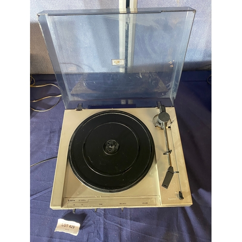 429 - Steepletone ST 5001 turntable and two speakers