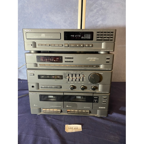 432 - Sony Stereo deck receiver and compact disc player