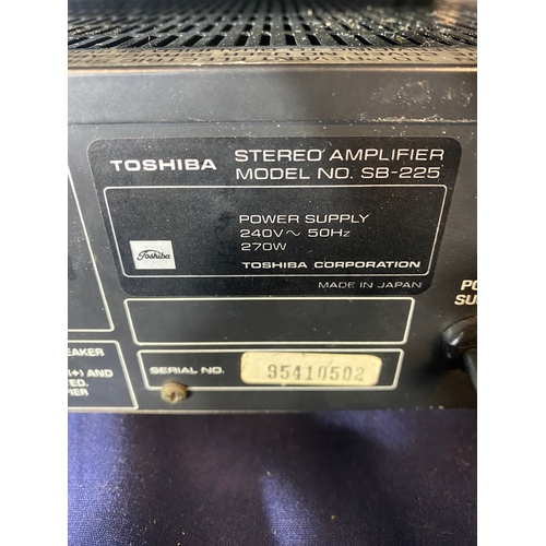 443 - Toshiba Stereo cassette deck PC-335 and Stereo Amplifier SB-225