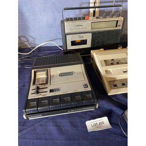 450 - Vintage/Retro Cassette players/recorders