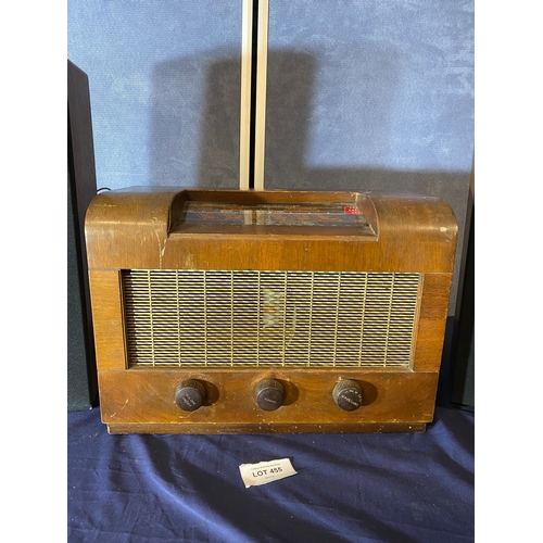 455 - Vintage His Masters Voice Gramophone and two speakers