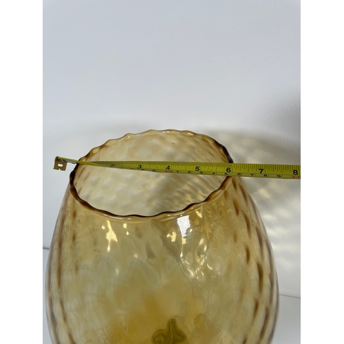 497 - Interesting Large Amber glass Vase