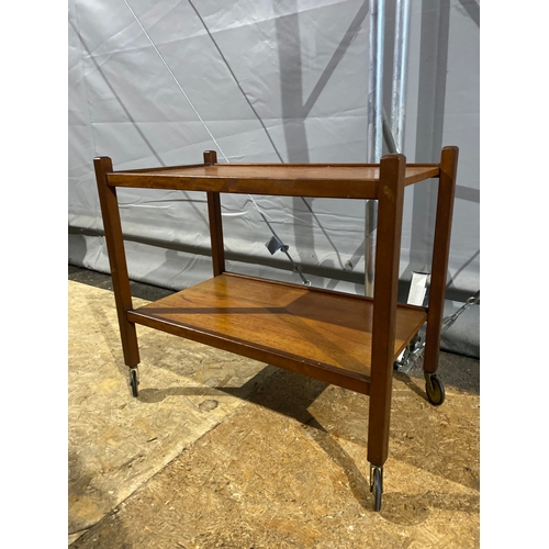 603 - Mid Century/Retro Teak two tier Trolley