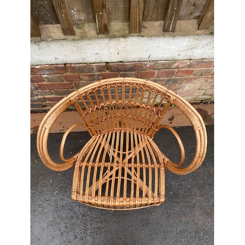 617 - Wicker/Cane armchair