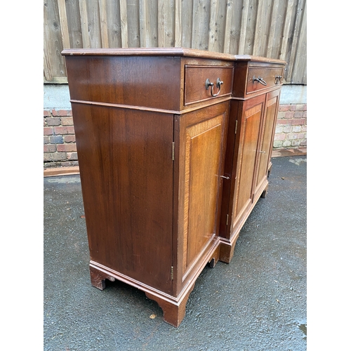 618 - Large Vintage Mahogany Break front sideboard