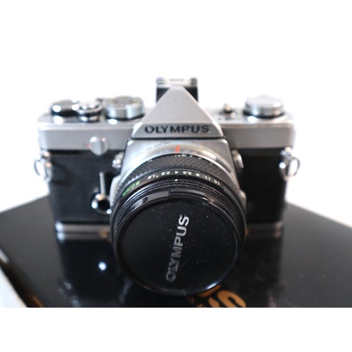 28 - Olympus OM-1 MD w/ Olympus F.Zuiko 50mm 1:1.8 lens with original box - serial number 1468502