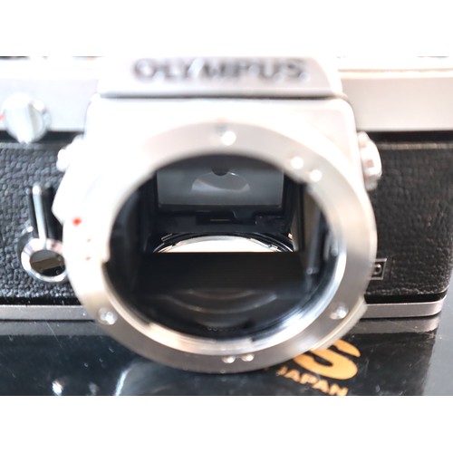 28 - Olympus OM-1 MD w/ Olympus F.Zuiko 50mm 1:1.8 lens with original box - serial number 1468502