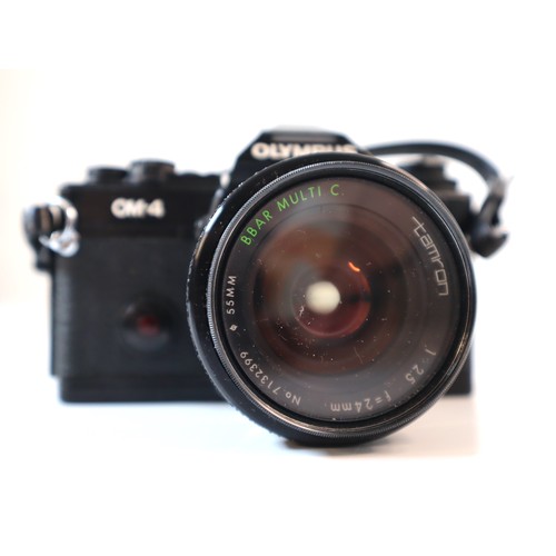 29 - Olympus OM-4 35mm Camera w/ Tamron 24mm 1:2.5mm lens Serial number 1085895