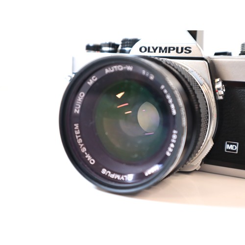 30 - Olympus OM-2N MD W/ Olympus Zuiko MC 1:2 35mm lens serial number 1014146 with soft case