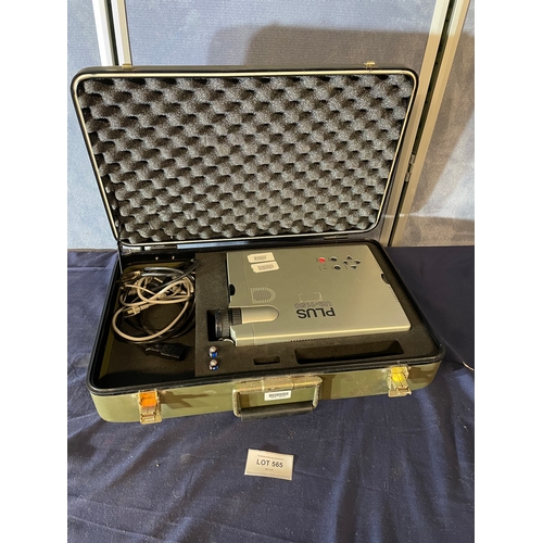 565 - Plus U2-1150 Projector in hard protective case.