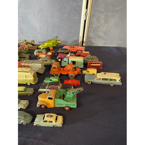 568 - A collection of Vintage die cast toys including Dinky