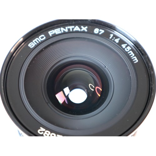 45 - SMC Pentax 67 1:4 45mm Lens with Tiffen 82mm UV-117 Filter