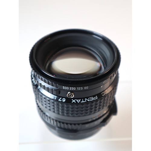 46 - SMC Pentax 67 LS Leaf Shutter 1:4 165mm Lens fro Pentax 6x7 in soft case