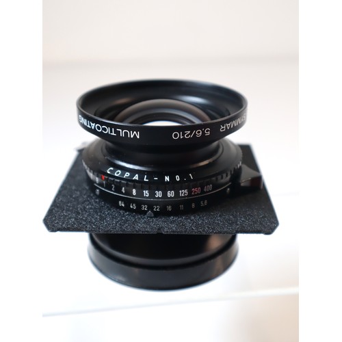 59 - Schneider - Kreuznach APO - Symmar f5.6 210mm Lens with a Copal No1 Shutter +Hoya 72mm Skylight Filt... 