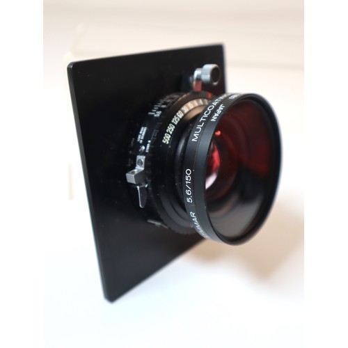 61 - Schneider - Kreuznach APO - Symmar f5.6 150mm lens + Copal No 0 Shutter + Hoya 58mm Skylight 1b Filt... 