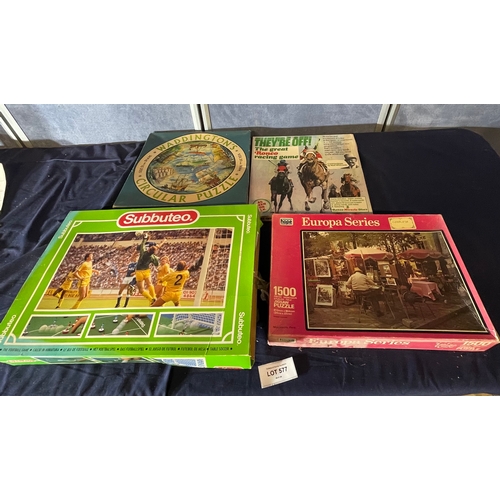 577 - A collection Of Vintage/Retro board games and puzzles