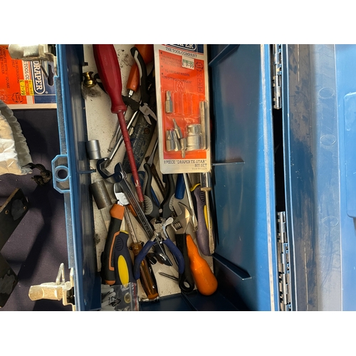 592 - Two tool boxes and miscellaneous tool contents