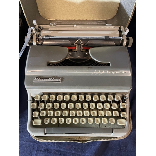 593 - Three Vintage typewriters - Adler Gabriele 35, Bluebird Torpedo, Adler Tippa