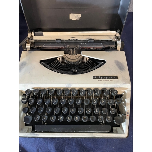 593 - Three Vintage typewriters - Adler Gabriele 35, Bluebird Torpedo, Adler Tippa