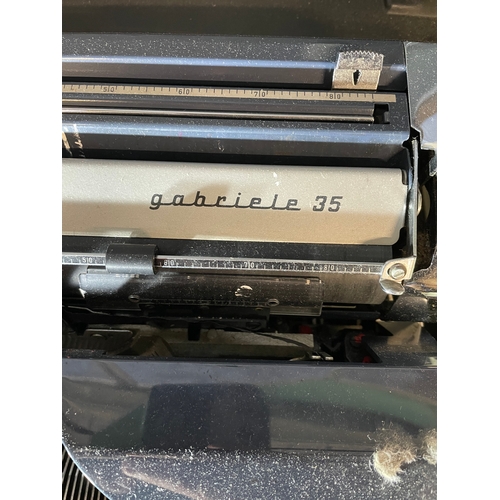 593 - Three Vintage typewriters - Adler Gabriele 35, Bluebird Torpedo, Adler Tippa