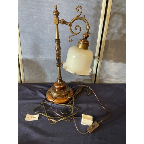 594 - An interesting table lamp and chandelier