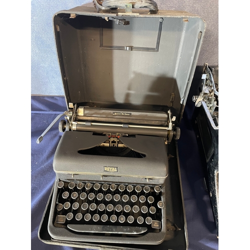 596 - Two Vintage type writers