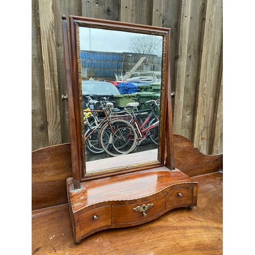 627 - Antique Desk / Dressing table with Mirror and stool