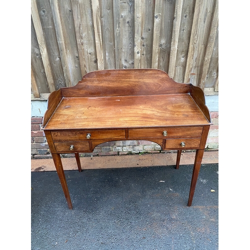 627 - Antique Desk / Dressing table with Mirror and stool