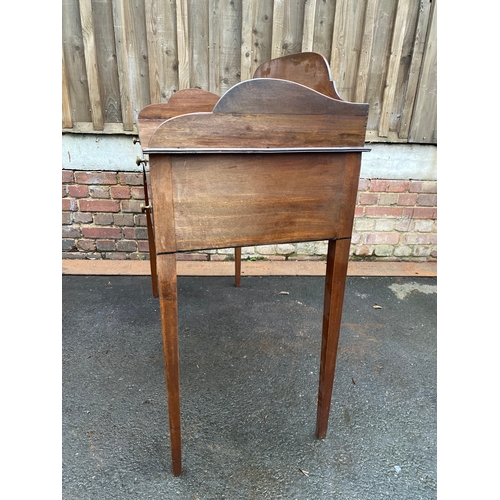 627 - Antique Desk / Dressing table with Mirror and stool