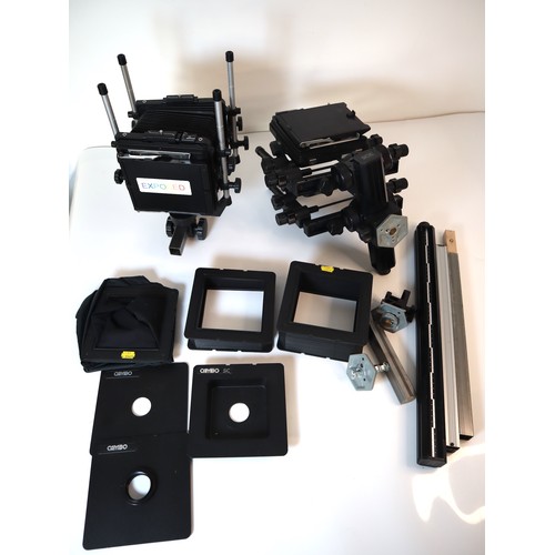 70 - Cambo 4x5 SCX Monorail Large Format Camera + additional large format monorail camera , accessories a... 