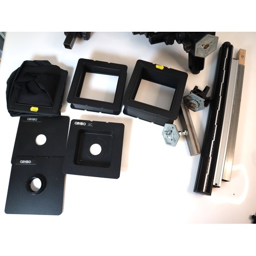 70 - Cambo 4x5 SCX Monorail Large Format Camera + additional large format monorail camera , accessories a... 