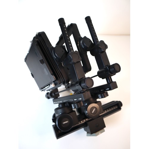 70 - Cambo 4x5 SCX Monorail Large Format Camera + additional large format monorail camera , accessories a... 