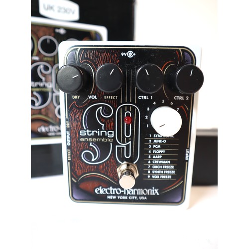 7 - Electro Harmonix String Ensemble 9 Effects Pedal - with box and power plug