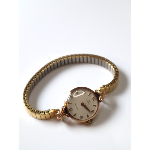 123 - Vintage Rolex Precision 9ct Yellow Gold ladies Cocktail Watch