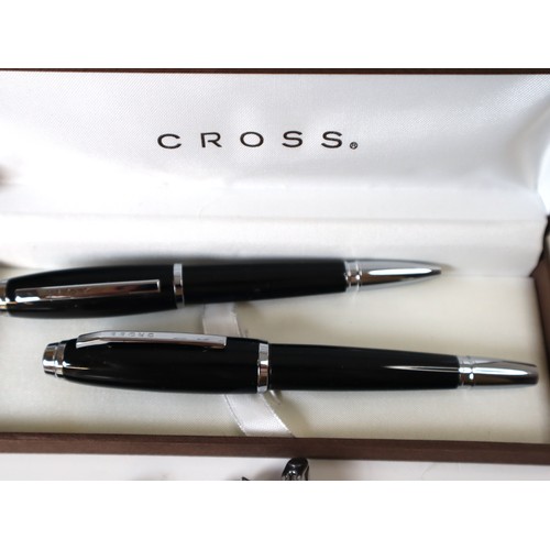 149 - Collection of Vintage Cross, Rolled Gold Parker, Waterman's Fountain / Ballpoints pens + Sterling Si... 