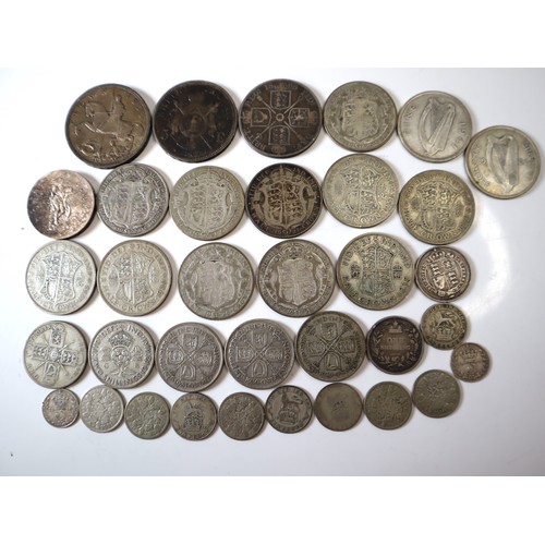 151 - Quanity of British & Irish Silver coins including 1966 Irish 10 shillings silver coin Patrick Pearse... 