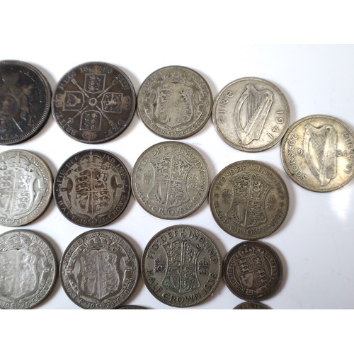 151 - Quanity of British & Irish Silver coins including 1966 Irish 10 shillings silver coin Patrick Pearse... 