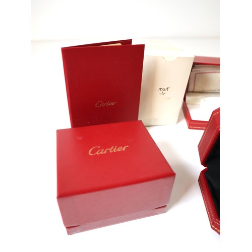 161 - Original Cartier jewellery and watch boxes including certificates