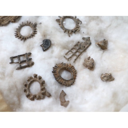 163 - Collection of plaster cast Greek coins and some rare lead votive offerings believed to be from the r... 