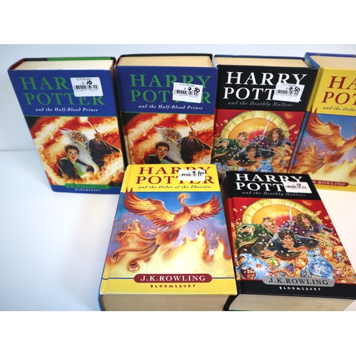 277 - Collection of 1st edition hardback Harry Potter Books + 22nd & 42nd impression paperback Harry Potte... 